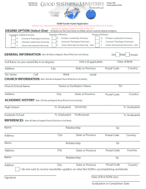 ISOM Transfer Award Application  Form