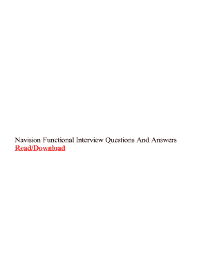 Navision Functional Interview Questions and Answers PDF  Form