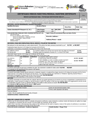 Certificado Medico Maritimo  Form