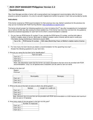 Rice Crop Manager PDF  Form