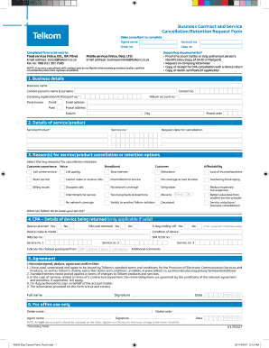 Telkom Cancellation Form to Print