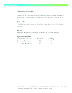 CAGE AID Overview  Form