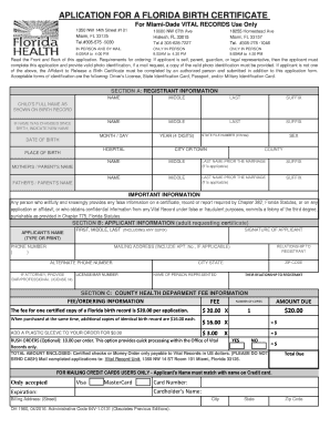  Certificado De Nacimiento Florida 2016-2024