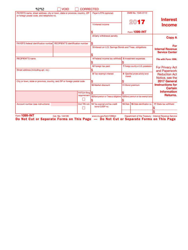  1099 Int Form 2017