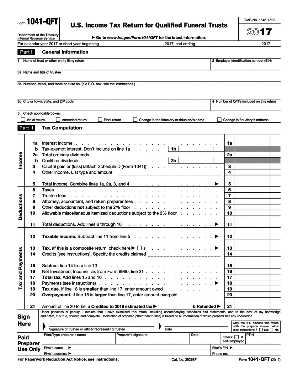  Form 1041 Qft 2017