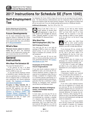  Irs 1040 Se  Form 2017
