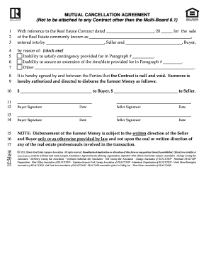Mutual Cancellation Agreement 7 0  Form