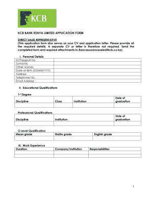 Kcb Bank Slip  Form