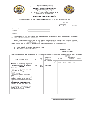 Fire Safety Inspection Certificate Sample  Form