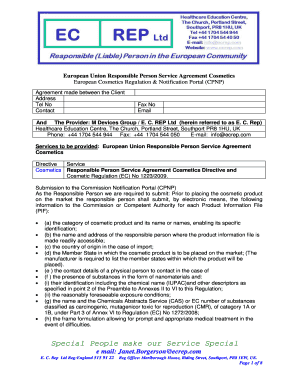 Uk Responsible Person Agreement Template  Form