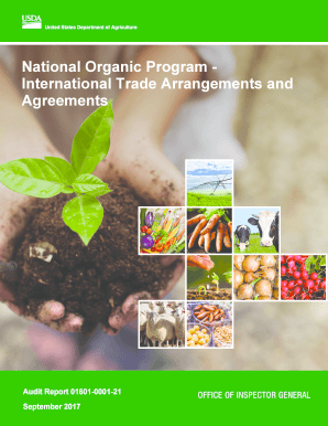 National Organic Program International Trade Arrangements and  Form