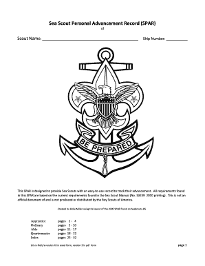 Sea Scout Spar PDF  Form