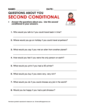 Question About You Second Conditional  Form
