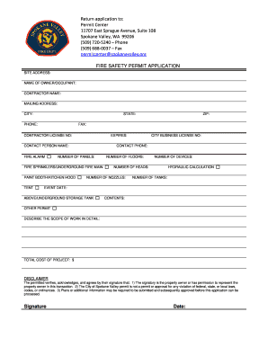 Fire Permit  Form