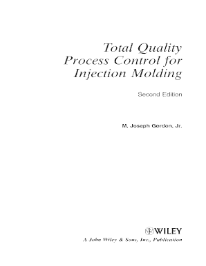 Total Quality Process Control for Injection Molding PDF  Form