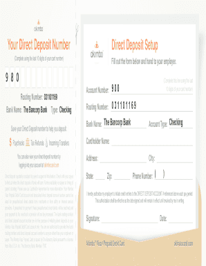 Akimbo Routing Number  Form