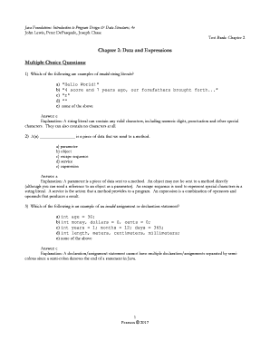 Java Foundations 5th Edition PDF  Form