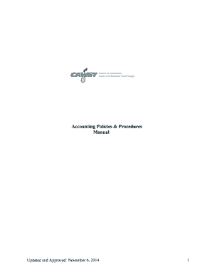 Accounting Procedures Manual Template  Form