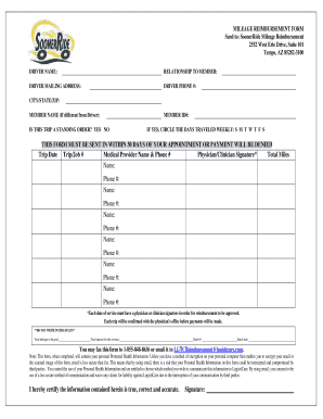 Soonerride Mileage Reimbursement Form