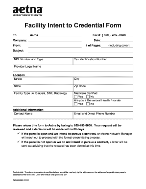  Facility Intent to Credential Form 2017-2024