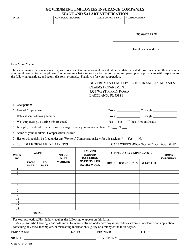  Claim for Medical or Wage Loss Expenses, You Must Have Your Employer Complete the Wage and 2004-2024