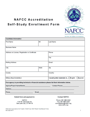  Nafcc Accreditation Forms 2014-2024