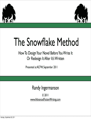 Snowflake Method Template PDF  Form
