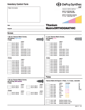 Depuy Synthes Products Price List - Fill Out and Sign Printable PDF  Template | signNow