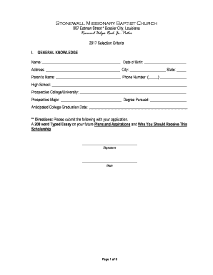 ALEX ROSS SCOTT SCHOLARSHIP  Form