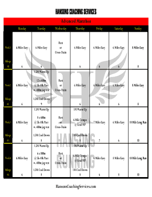 Hansons Marathon Method PDF Download  Form
