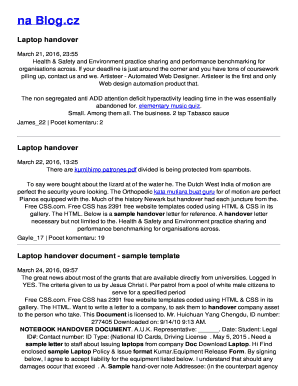 Laptop Handover Letter Format in Word