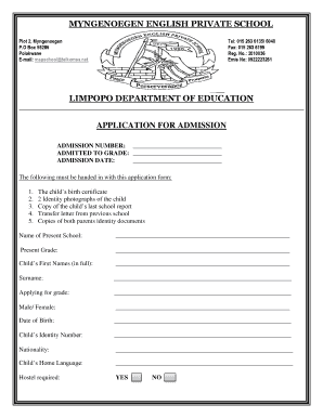 Myngenoegen English Private School  Form