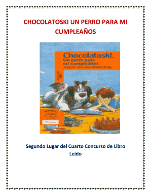 Libro Chocolatoski Un Perro Para Mi Cumplea Os PDF Gratis  Form