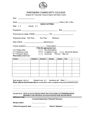 Portmore Community College  Form