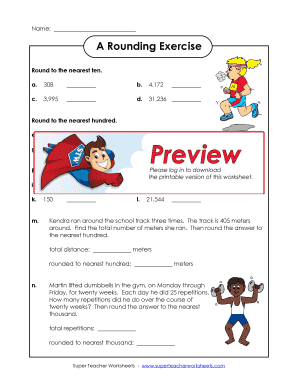 A Rounding Exercise  Form