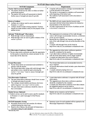 Star Observation Blank Form