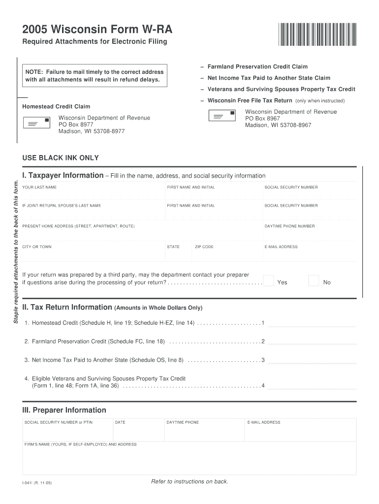 Get and Sign Form W RA Wisconsin Department of Revenue Revenue Wi 2019