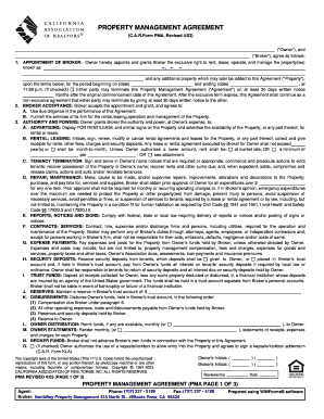 Property Management Agreement 403 CAR Northbay Property  Form