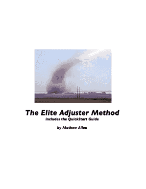 One Closed Claim a Day the Elite Adjuster Method  Form