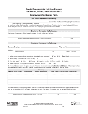 City of Houston Employment Verification  Form