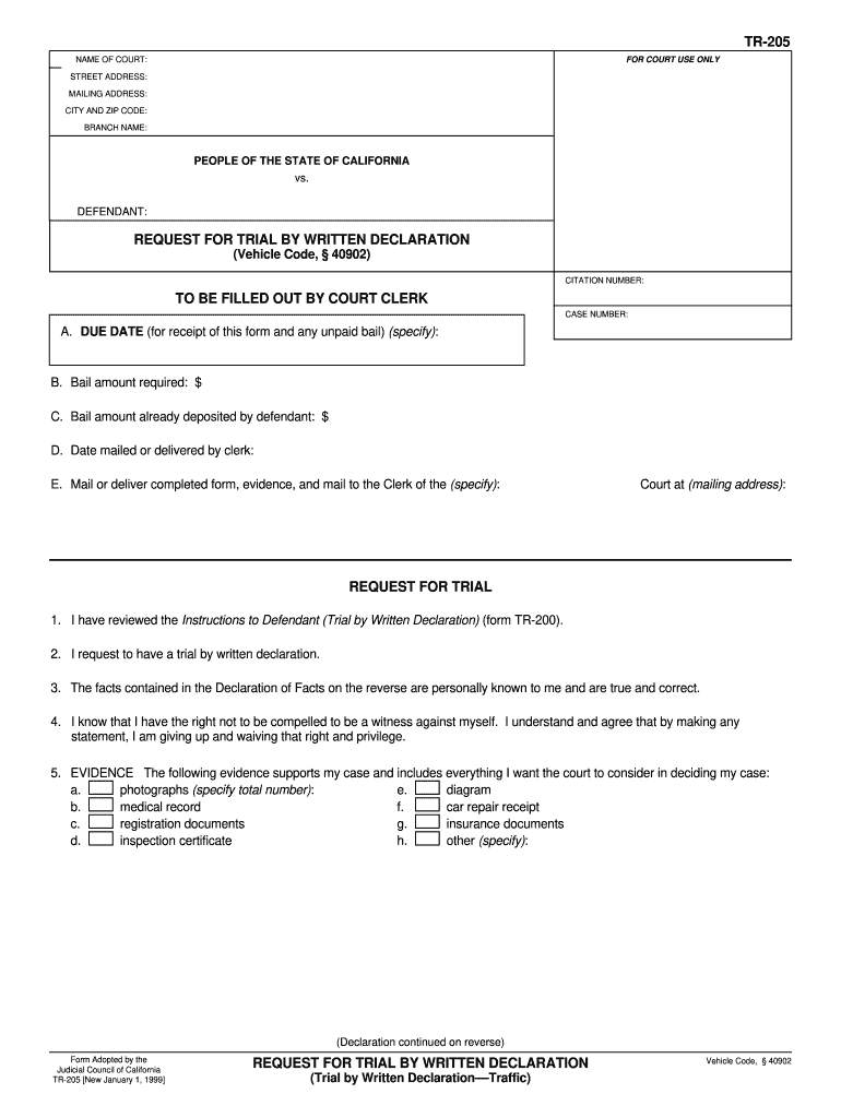 Court Declaration Template  Form