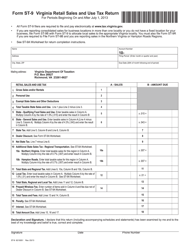 Virginia St 9  Form