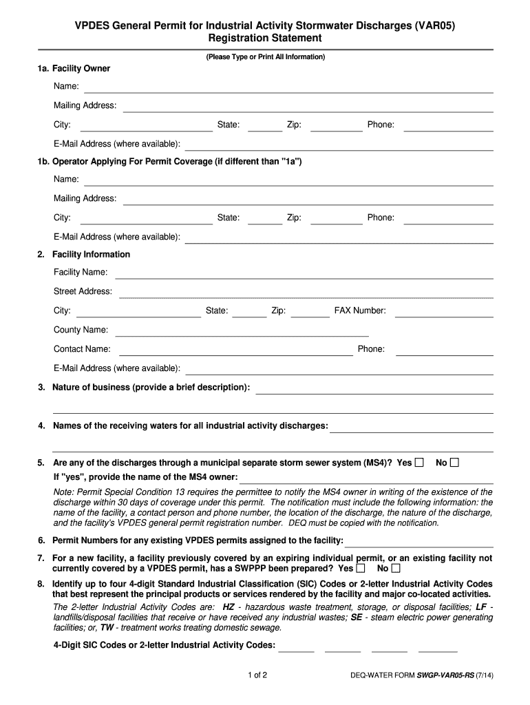  Word File of General Vpdes Permit for Discharges of Stormwater from Construction Activities Var10 Notice of Termination 2014-2024