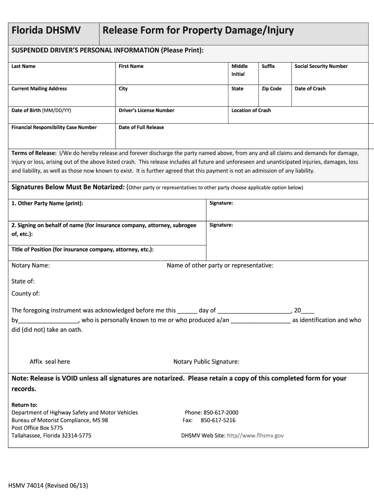 Hsmv 74014  Form