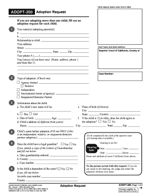  California Adoption Request Form 2024