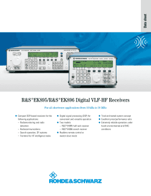 Ek 896 Technical Data  Form