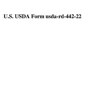 Form Rd 442 22 Fillable