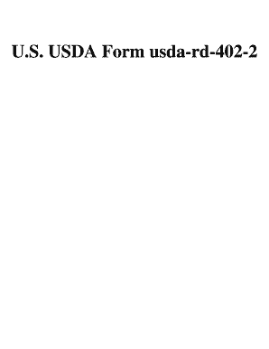 U S USDA Form Usda Rd 402 2 U S Federal Forms