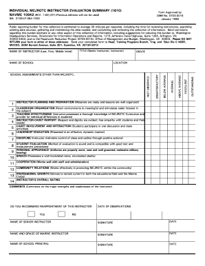 Instructor Evaluation Form