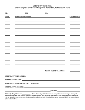 Attendant Form